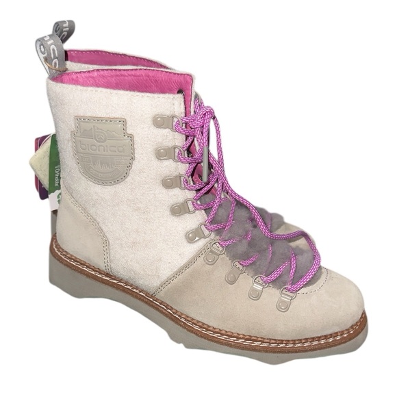 NWT $180  BIONICA DARLENE ITALIANSUEDE LEATHER WATERPROOF BOOTS MOONSTONE - Picture 7 of 10